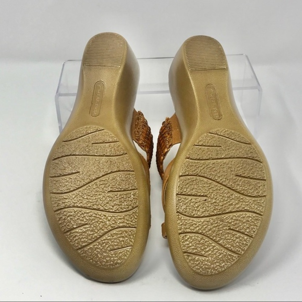Wear.Ever Pippie Carmel Color Wedge Sandals SZ 8.5 (Great Pre-Owned Condition) - Picture 7 of 9